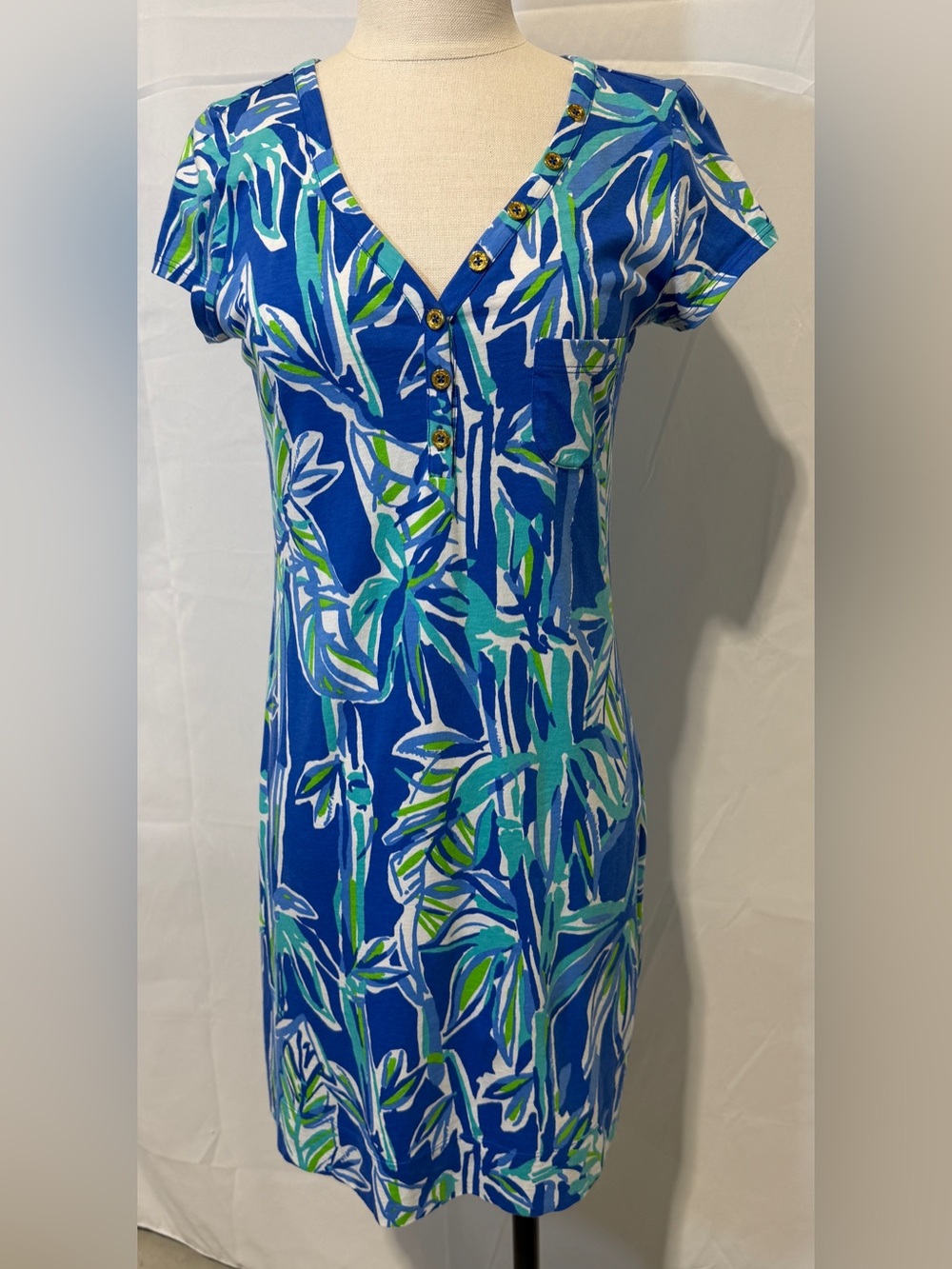 Lilly Pulitzer Palmira Pima Cotton Dress, Bamboo Crush, Small